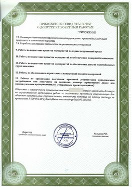 Приложение к свидетельство о допуске к проектным работа Карабаш СРО в проектировании